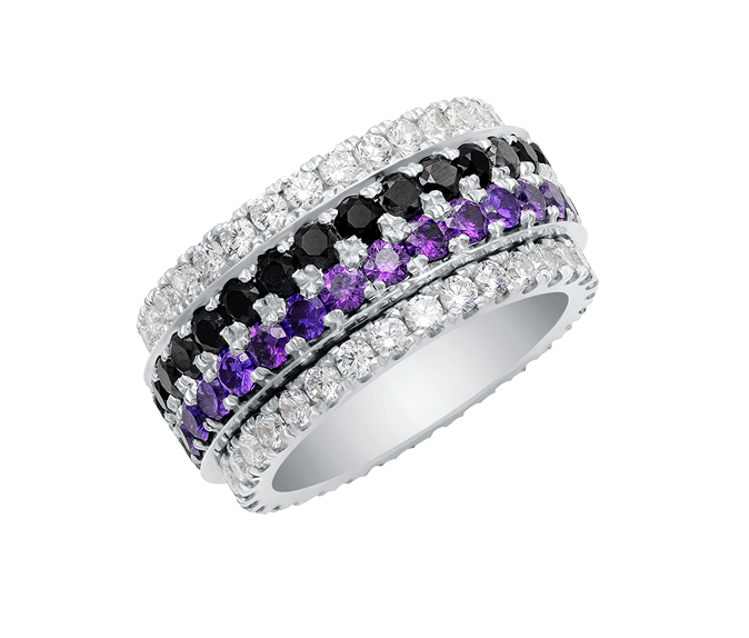 9ct White Gold Spinner Ring