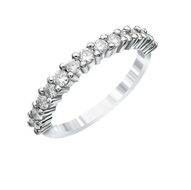 Sterling Silver Half Eternity Ring